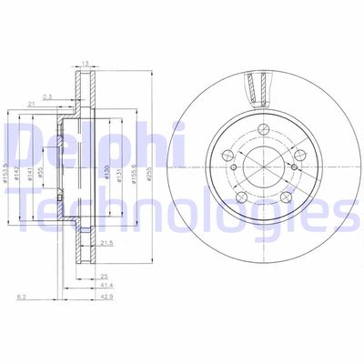 BG3850 DELPHI Тормозной диск