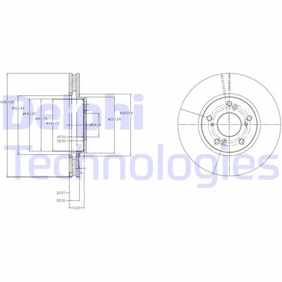 BG3851 DELPHI Тормозной диск