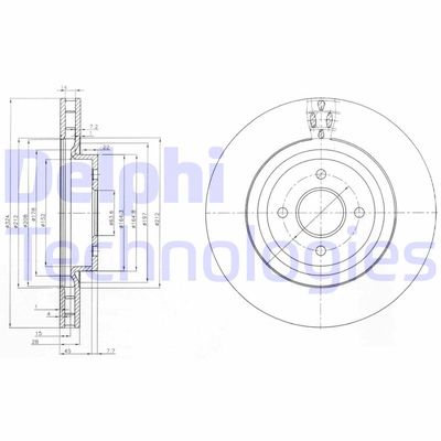 BG3852 DELPHI Тормозной диск