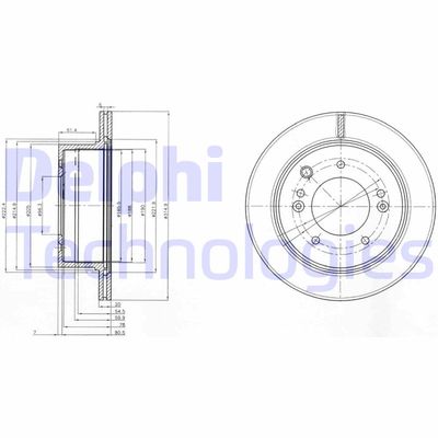 BG3859 DELPHI Тормозной диск