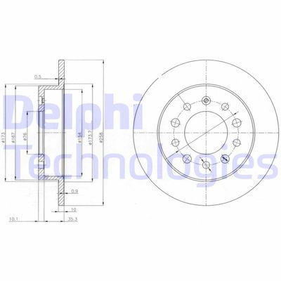 BG3862 DELPHI Тормозной диск