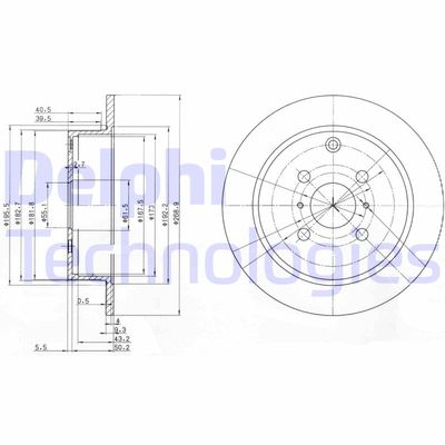 BG3867 DELPHI Тормозной диск