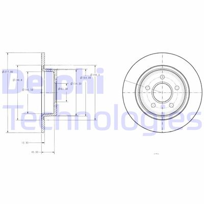 BG3873 DELPHI Тормозной диск