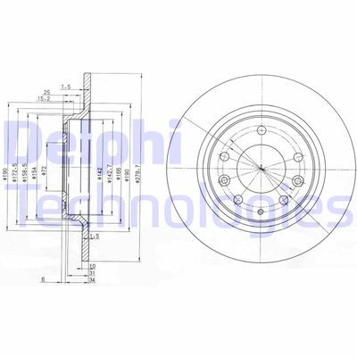 BG3875C DELPHI Тормозной диск