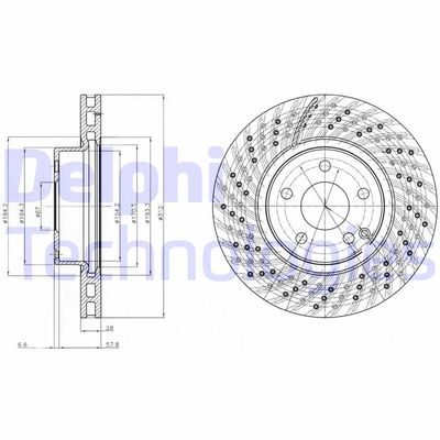 BG3882 DELPHI Тормозной диск