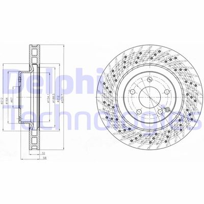 BG3883 DELPHI Тормозной диск