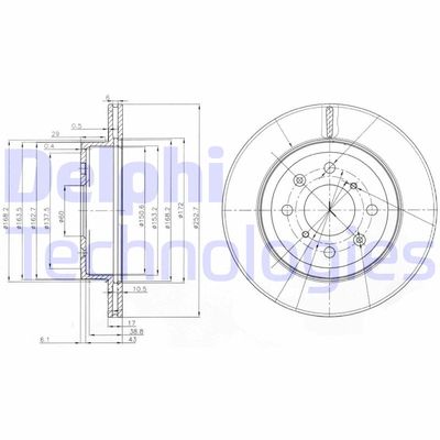 BG3884 DELPHI Тормозной диск