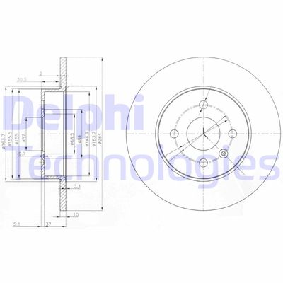 BG3885C DELPHI Тормозной диск