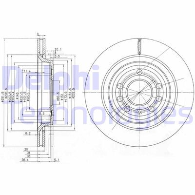 BG3886C DELPHI Тормозной диск