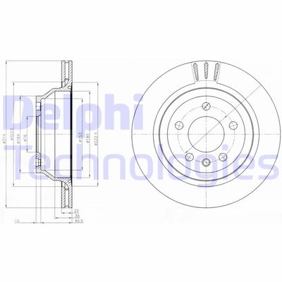 BG3894 DELPHI Тормозной диск