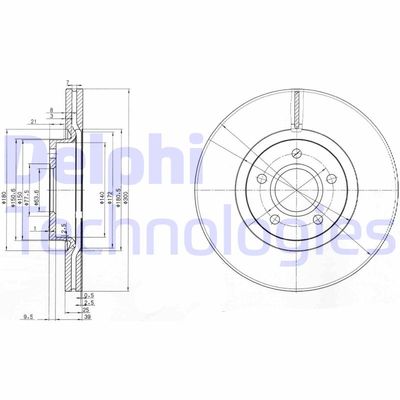 BG3895C DELPHI Тормозной диск