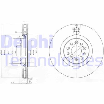 BG3898 DELPHI Тормозной диск