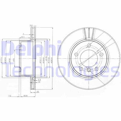 BG3899C DELPHI Тормозной диск