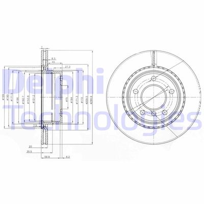 BG3901 DELPHI Тормозной диск