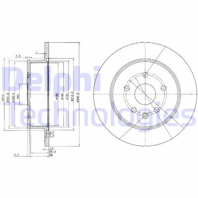 BG3907 DELPHI Тормозной диск