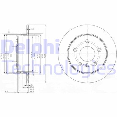 BG3910 DELPHI Тормозной диск