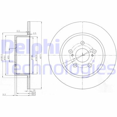 BG3922 DELPHI Тормозной диск