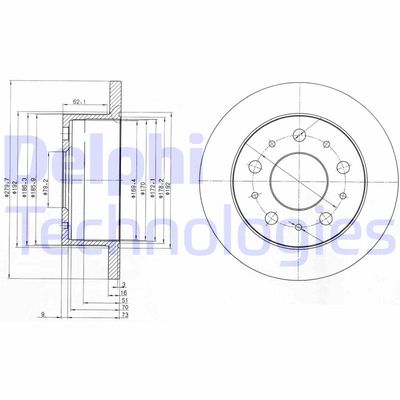 BG3923 DELPHI Тормозной диск