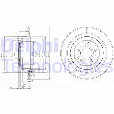 BG3931 DELPHI Тормозной диск