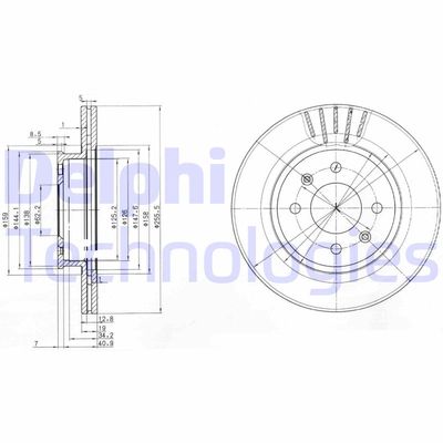 BG3934 DELPHI Тормозной диск