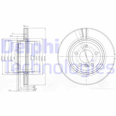 BG3938 DELPHI Тормозной диск