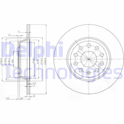 BG3954C DELPHI Тормозной диск