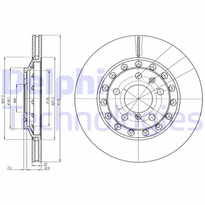 BG3958 DELPHI Тормозной диск