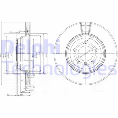 BG3959 DELPHI Тормозной диск