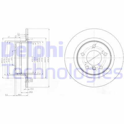 BG3960 DELPHI Тормозной диск