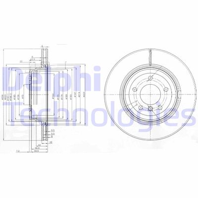 BG3961 DELPHI Тормозной диск