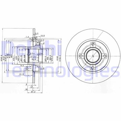 BG3962 DELPHI Тормозной диск