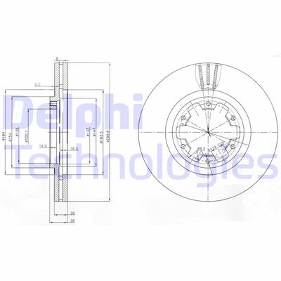 BG3972 DELPHI Тормозной диск