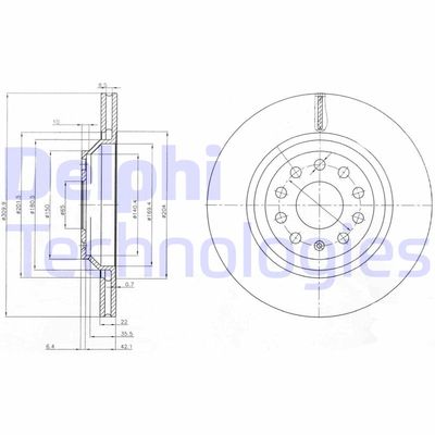 BG3975 DELPHI Тормозной диск