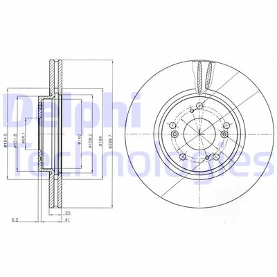 BG3978 DELPHI Тормозной диск