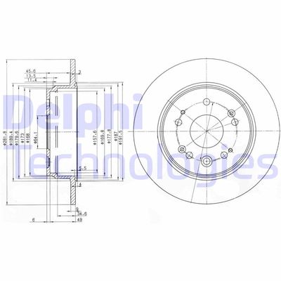 BG3979 DELPHI Тормозной диск