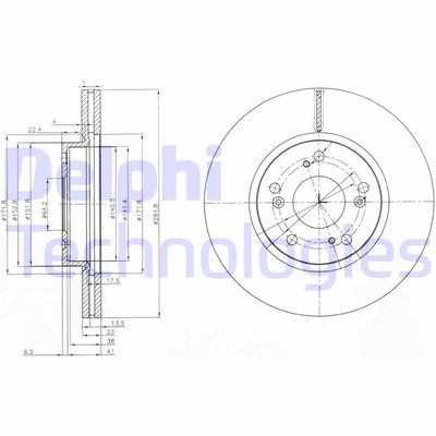 BG3980 DELPHI Тормозной диск