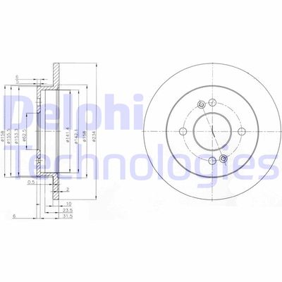 BG3981C DELPHI Тормозной диск