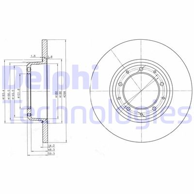 BG3982C DELPHI Тормозной диск