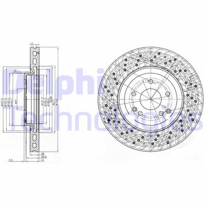 BG3985 DELPHI Тормозной диск