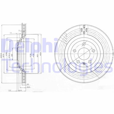 BG3991 DELPHI Тормозной диск