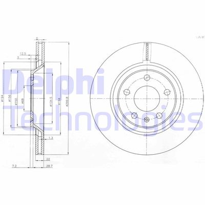 BG3997 DELPHI Тормозной диск