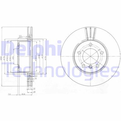 BG3998 DELPHI Тормозной диск