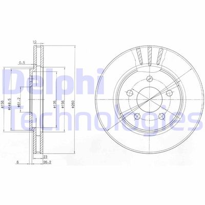 BG4001 DELPHI Тормозной диск