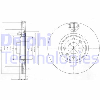 BG4002 DELPHI Тормозной диск