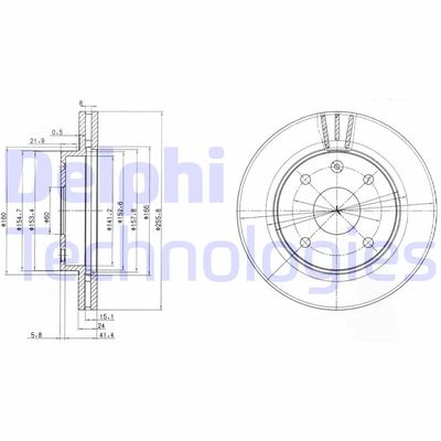 BG4003 DELPHI Тормозной диск