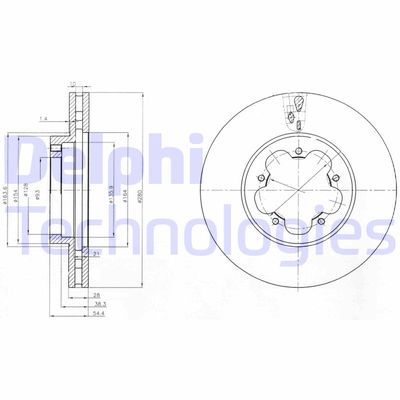 BG4007 DELPHI Тормозной диск