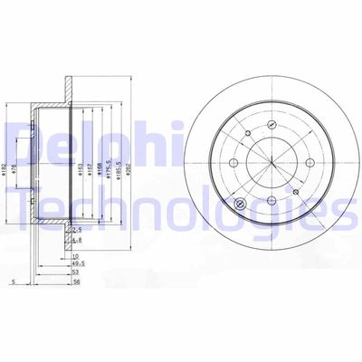 BG4010 DELPHI Тормозной диск