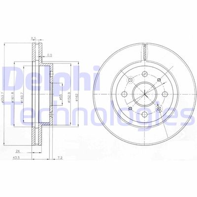 BG4019 DELPHI Тормозной диск