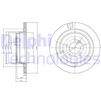 BG4021 DELPHI Тормозной диск