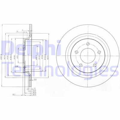 BG4026 DELPHI Тормозной диск